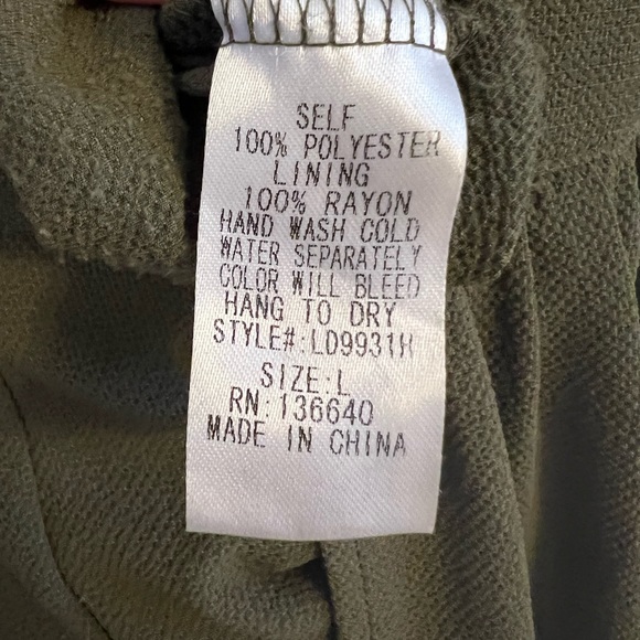 Olive Green Romper with Long Cape Skirt - Picture 8 of 8